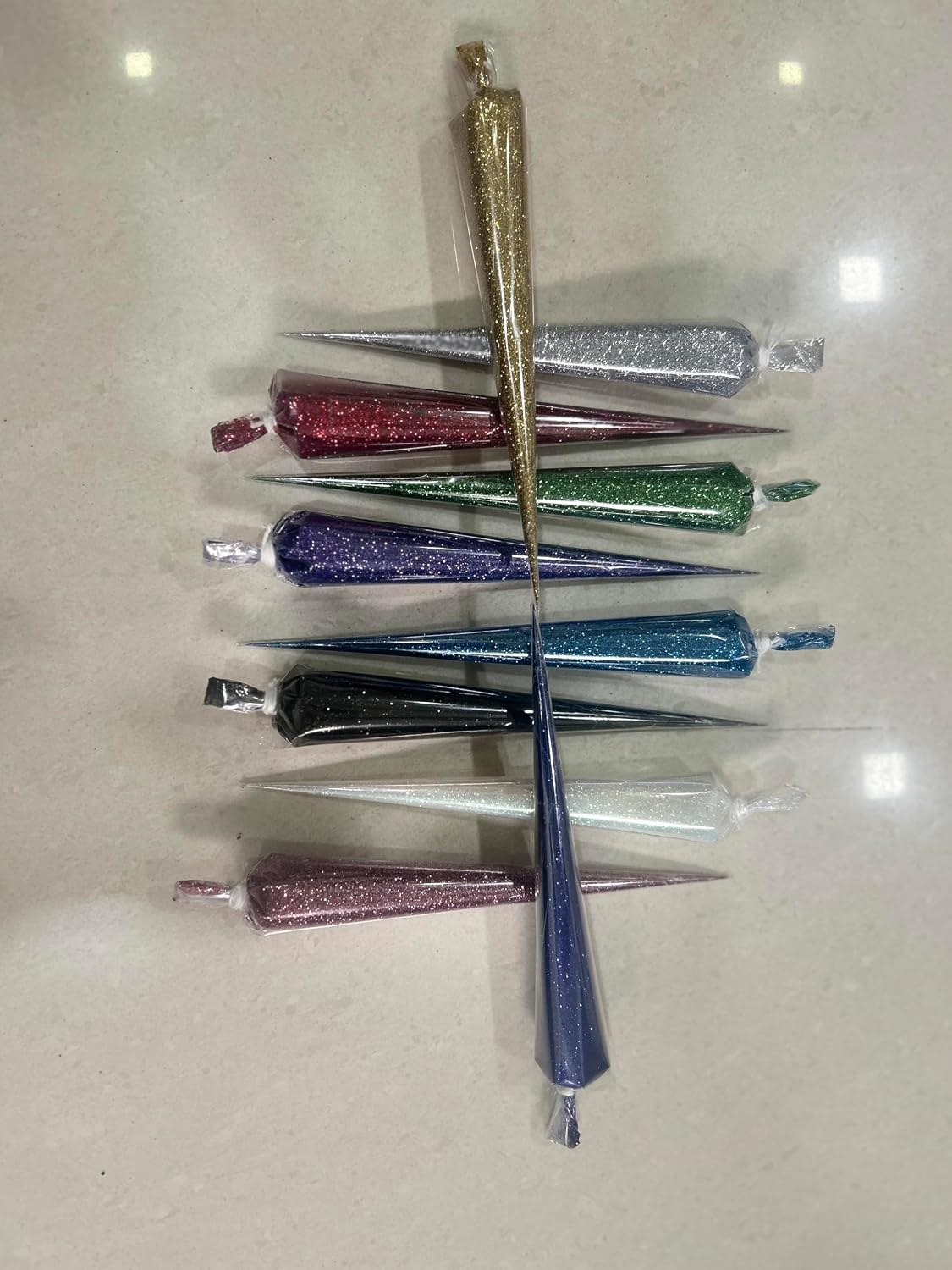 Glittercone Golden Glitter Cones: Pack of 6, 20 g Each